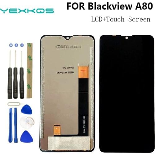 New 100% Original For Blackview A80 LCD Display with Touch Screen Digitizer Assembly Replacement parts +Tool + 3M Adhesive
