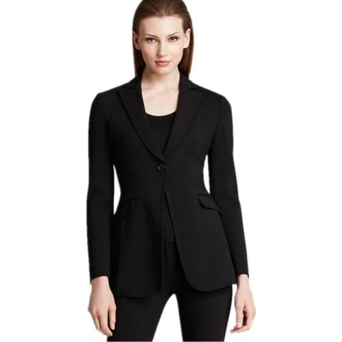 Jacket+Pants Women Business Suits Slim Fit 2 Piece Suit Female Office Uniform Ladies Formal OL Pants Work Wear One Button Custom