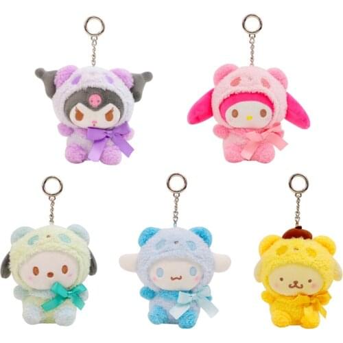 10Cm Kuromi Sanrio Plush My Melody Cinnamoroll Kawaii Plushie Cartoon Cute Doll Ornaments Anime Plush Toy For Girl Birthday Gift