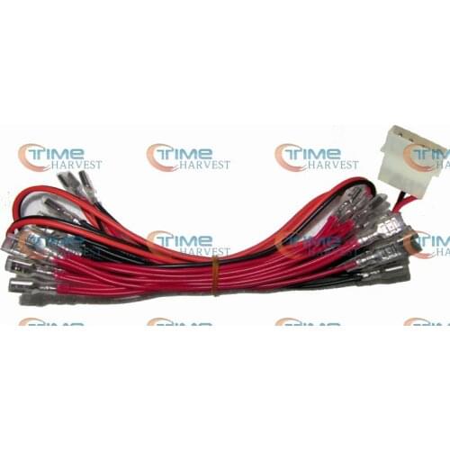 16pcs LED lamp Wire with 6.4mm quick connector and MOLEX style connector for illuminated button/arcade parts/arcade accessories