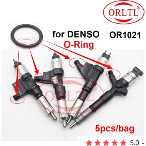 5PCS /Bag OR1021 Injector Parts O Ring Rubber Silicone Ring for Denso Injector Inlet