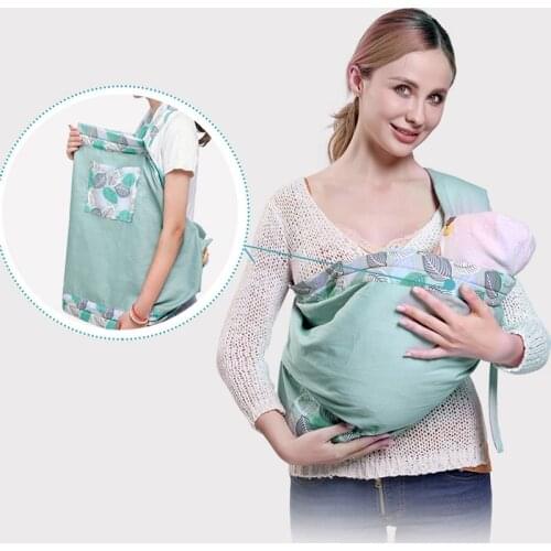 Newborn Wrap Carrier Sling Dual Use Infant Easy Wearing Carrying Sling