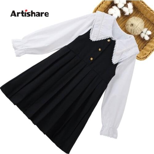 Kids Clothes Blouse + Dress Girls Outfits Spring Autumn Teenage Clothes For Girls Casual Style Kids Tracksuit 6 8 10 12 14