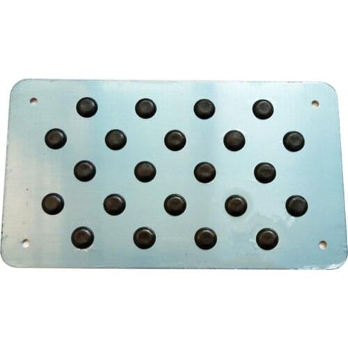 Universal Silver Car Floor Mat Foot Heel Scuff Plate Non-slip Carpet Patch Automobile Alloy Wear Plate Anti-skid Pad