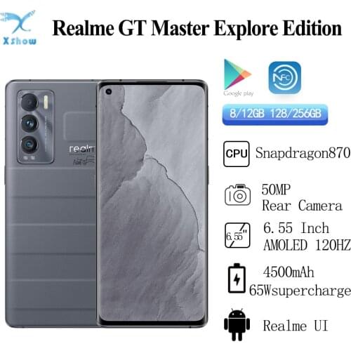 Realme GT Master Explore Edition 5G Mobile Phone Snapdragon 870 50MP IMX766 NOMO CAM 65W Charger 6.55" FHD+ AMOLED 120Hz NFC O