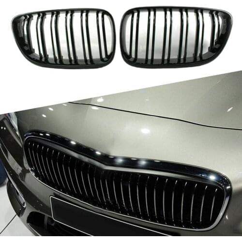 1Pair Glossy Black Auto Grilles Kidney Grills 51137295524 51137295523 for BMW 2 Series F22 F23 14-18 Accessories