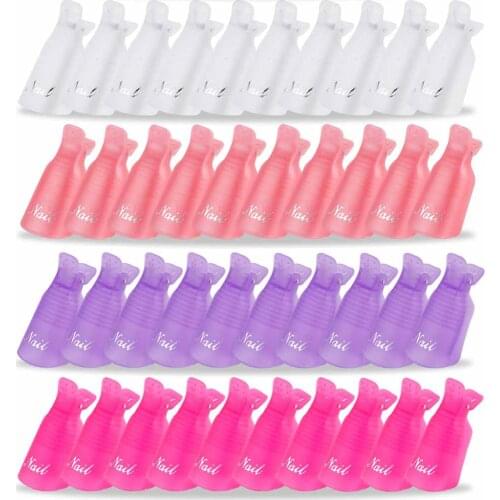 10pcs UV Gel Nail Polish Remover Wraps Clips Nail Art Soak Off Caps Fluid for Removal of Varnish Manicure Tools