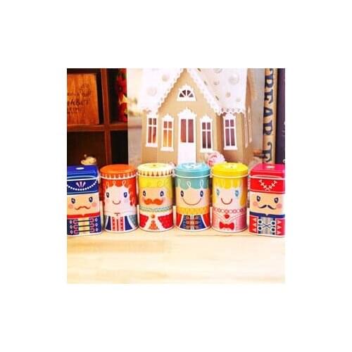 18pc/lot happy kingdom prince and princess Tea Caddy / tin cans/ Candy iron gift pencil boxes/storage box/metal case