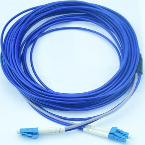 2 Core LC-LC Armored Fiber Cables Single Mode Fiber Optic Jumper 50/100/200/300/400/500m