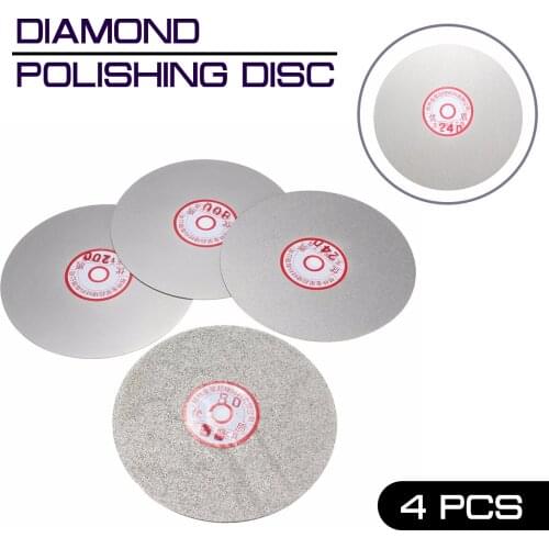 4pcs/set Diamond Polishing Disc 600 800 1200 3000 Grit Lapping Grinding 6" Flat Lap Grinding Wheel Disc Polishing Laps Tool