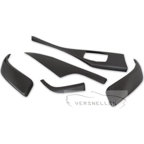 7 Pcs Gloss black finish carbon fiber interior trim for BMW 1 Series F20 F21 116i 118i 120i M135i 2012 2013 2014 2015