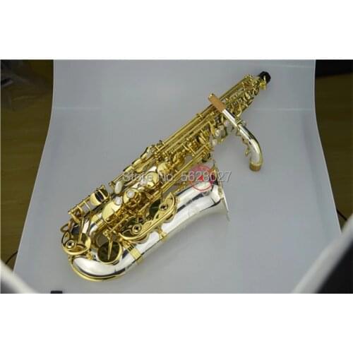 NEW Saxophone A-WO37 Alto Saxophone Nickel Plated Gold Key Professional Sax Mouthpiece With Case and Accessories