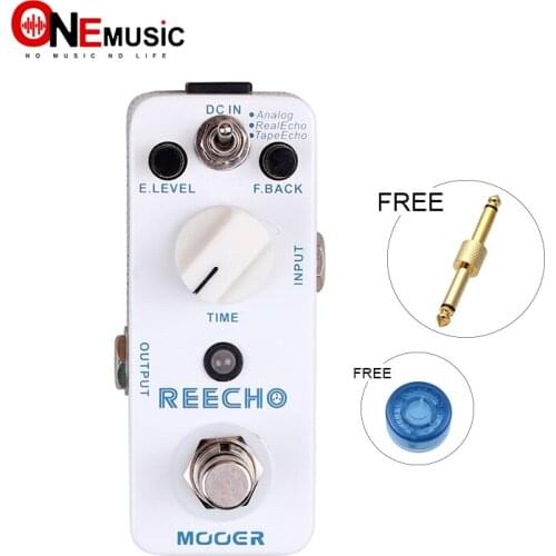 MOOER Reecho Digital Delay Effect guitar Pedal Analog Real Echo Tape Echo Effect with gold pedal Connector and MOOER knob