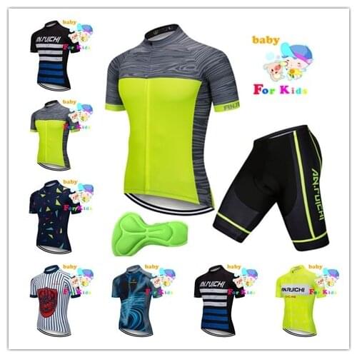 Kid Cycling Jersey Set Summer Cycling Jersey Set Breathable Team Racing Sport Bicycle Jersey Cycling Clothing Short Bike Jersey