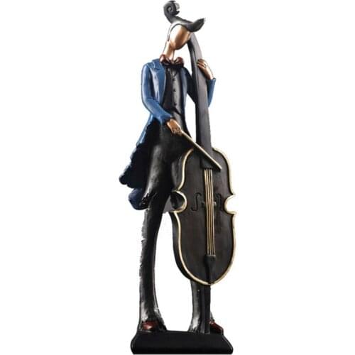 EUROPEAN ANTIQUE BANDSMAN FIGURE STATUE MODERN RESIN CHARACTER SCULPTURE ROOM DECOR ORNAMENT HOME DECORATION ACCESSORIES
