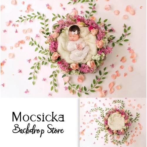 Newborn Baby Kid Photography Backdrop Infant Floral Art Photo Shoot Birthday Baby Shower Photo Background Studio Photocall Prop