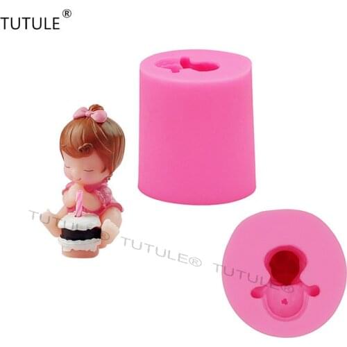 Gadgets Candle Soap Molds 3D Girl Flexible large Silicone Mold For Handmade Resin mold Crafts tool bath bomb mold