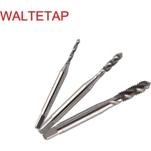 HSSE Needle Turning Spiral Fluted tap SM S M 3/32 1/8 9/64 11/64 3/16 13/64 1/4 9/32 3/8 - 56 40 44 28 32 24 Machine Thread Taps