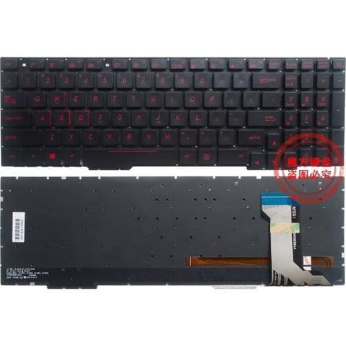 New Laptop US Keyboard Backlit for Asus ZX53VD FZ53VD ZX553VD FX53VD FX753VD FX753VE ZX73 GL753 FX553 FX53 red English