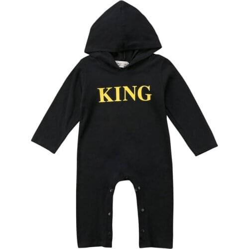 Pudcoco Boy Jumpsuits 0-24M Newborn Infant Baby Boy Kids King Romper Jumpsuit Clothes Outfits