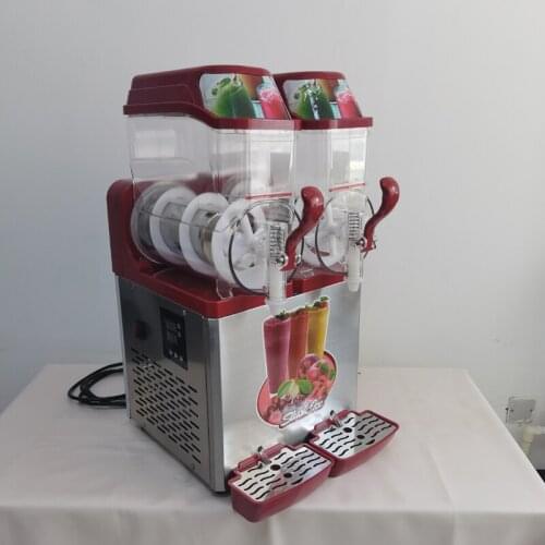 Commercial Snow Melting Machine Two Cylinder Slush Machine Cold Drink Dispenser Smoothies Machine