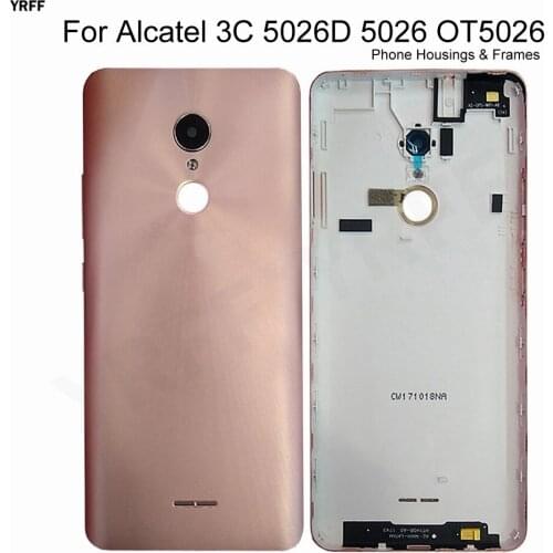 Phone Battery Housings Frames For Alcatel 3C 5026D OT 5026 Battery Housing Back Cover Door Plastic Case
