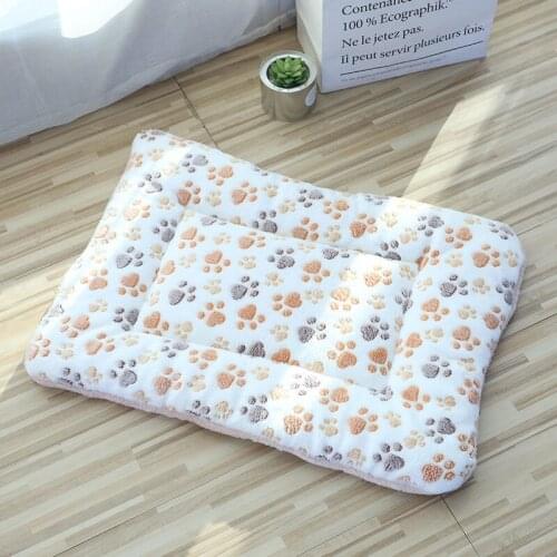 Dog Mats Thick Blankets for Cats In Winter Autumn and Winter Kennels Cartoon Cat Litters Sleeping Mats with Cotton Quilts Warmth
