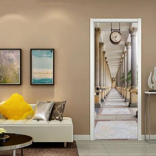 3D creative corridor door stickers wall stickers self-adhesive waterproof removable