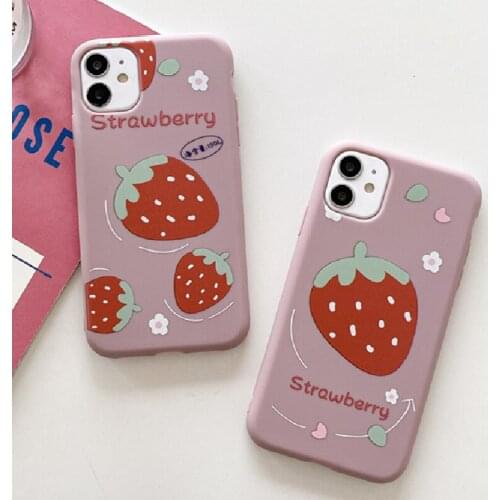 Cute Cartoon Love Heart Phone Case For iPhone 12 11 Pro Max X XR XS Candy Color Pattern Soft Silicone Back Cover On 7 8 Plus SE2
