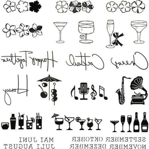 Mmao Crafts Metal Steel Cutting Dies Flower vacation cup letter Stencil For DIY Scrapbooking Paper/photo Cards Embossing Dies