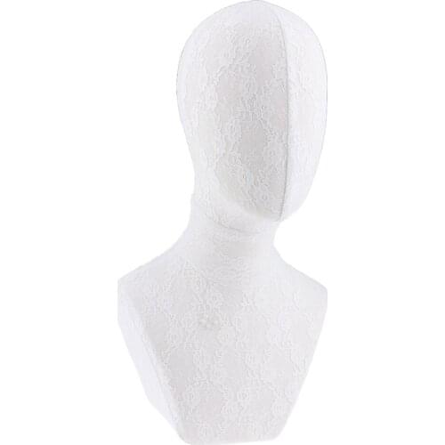 Fashion Mannequin Head Model Lace Cover Wigs Toupee Hat Display Stand For Showcase,Stylists