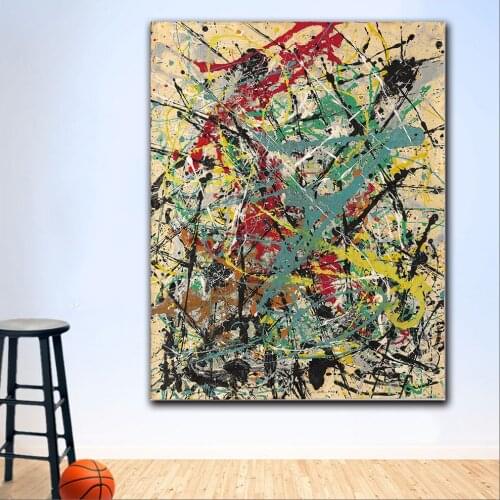 Fashion Print Graffiti Wall Art Abstract Jackson-13 Wall Pictures for Living Room Office Modern Canvas Oil Painting Unframe