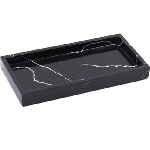 Marbled Storage Tray Resin Jewelry Display Plate Necklace Cosmetic Organizer Luxury Hotel Restaurant Serving Tray