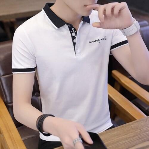 2019 Brand Men Polo Shirt Clothing Mens Business Casual Solid Male Polo Shirt Short Sleeve High Quality Clothing Golf Polos