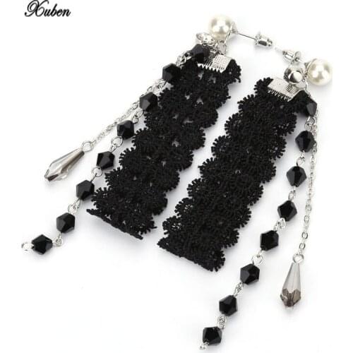 New Fashion lace Jewelry Tassel Long Earring For Women Wedding Earrings brinco preto