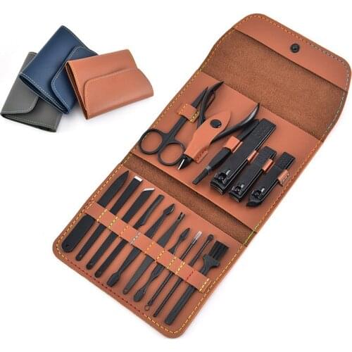 ZK30 4/16 In 1 Nail Cutter Professional Stainless Steel Scissors Grooming kit Art Cuticle Utility Tool Nail Clipper Manicure Set