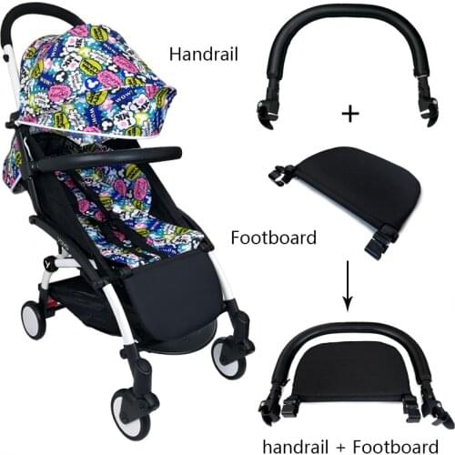 Baby Cart Footboard & Leather Bumper Bar & Handrest Baby Stroller Accessories Fit Yoyo Yoya YuYu Pram Armrest Footrest