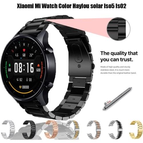 Stainless steel strap for xiaomi haylou ls02 mi watch color Band for xiaomi smart watch Bracelets Replacement Wristbelts
