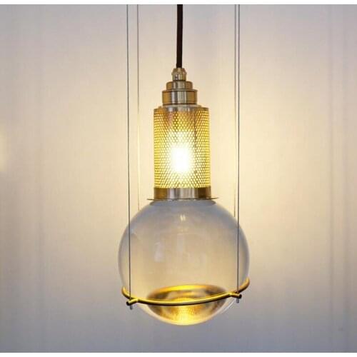 Nordic post-modern crystal ball chandelier hotel villa restaurant cafe bar corridor creative LED chandelier led lighting fixture