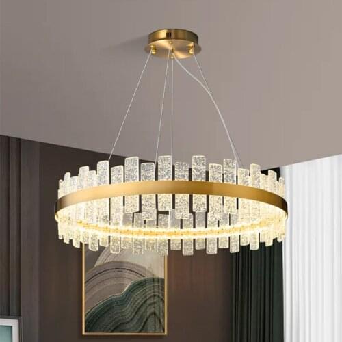 Modern Minimalist Fashion Living room Lamp LED Chandelier Stainless Steel Round Dining room Lamp Electroplating Bar Table Lamp