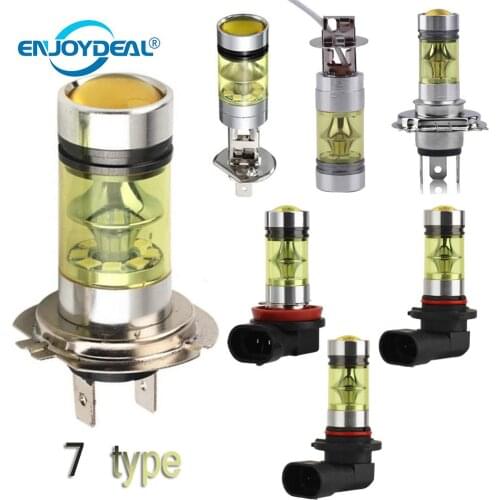 Super Bright Gold Car Light H1 H3 H4 H7 H8 H11 Universal 20LED 2828SMD 100W Car DRL Fog Light Headlight Lamp Bulb For All Car