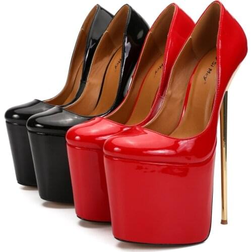 Sexy Pole Dancing Pumps Platform Stiletto Queer Heels Drag Queen Trans LGBT Crossdresser Black Red EUR 40-48 Women Shoes