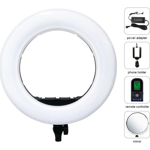 Yidoblo AX-480EII Camera Photo Studio Phone Video 18inch 240PCS LED Ring Light 5500K Photography Dimmable Ring Lamp With Tripod