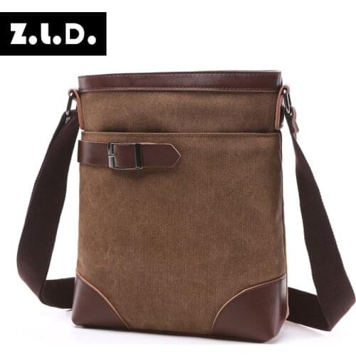 Z.L.D. New woMen Canvas Bag High Quality Casual Messenger Bag Military Shoulder Bag Mini Portable Bolso Classic Retro Square Bag
