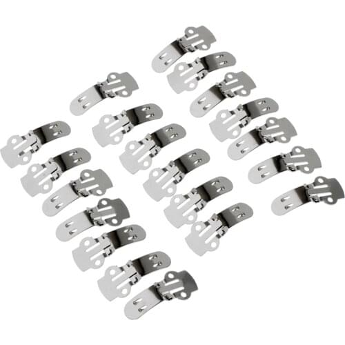 New 20pcs Blank Stainless Steel Shoe Clips Clip DIY Craft Buckles