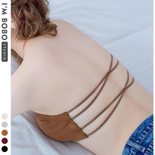 IMBOBO female underwear women cotton no steel ring lingerie strapless bra tube top wrapped chest beauty back thin section
