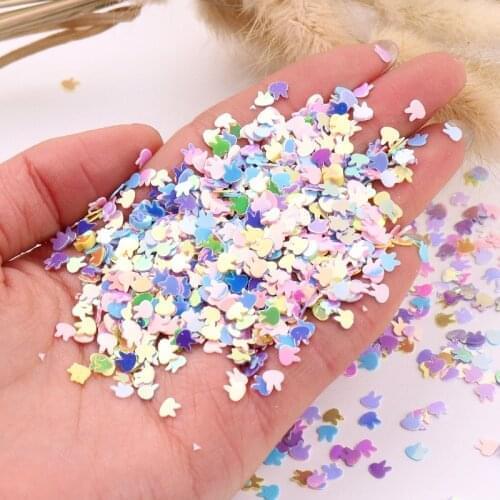 10g/Pack 4mm Rabbit Shape Loose Sequin Bunny Head Nail Sequins Paillettes for Nails Manicure Art,Wedding Decoration Confetti