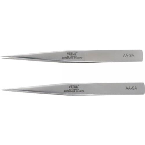 10pcs/Lot Eyelash Extension Tweezers Stainless Steel Precision Tweezers Makeup Repair Tool SA Series