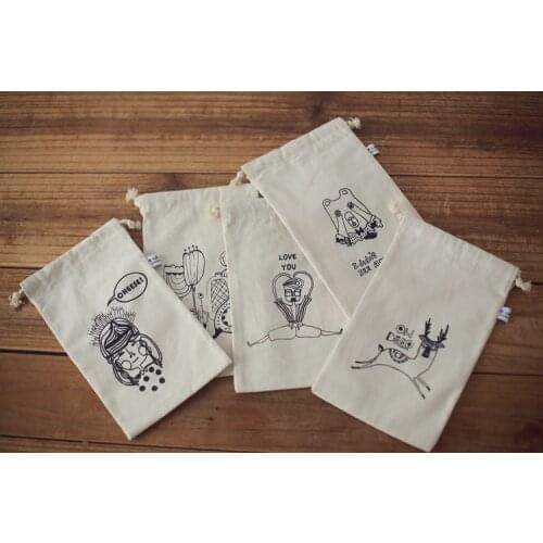 100pcs high quality canvas cheap drawstring bags 9.5*14cm customized jewelry bag wholesale gift pouch for jewerly gift storage