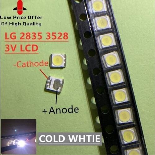 1000pcs FOR LG Original LED LCD TV backlight lamp beads lens 1W 3v 3528 2835 cool white light bead